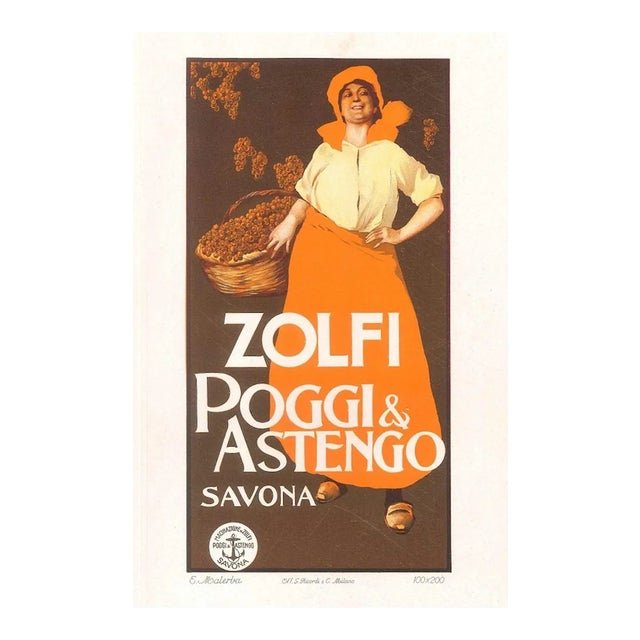 Zolfi - Original Advertising Lithograph by G. E. Malerba - 1905 ca. 1905 ca. For Sale