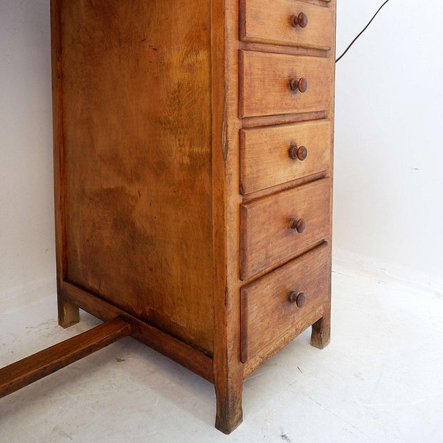 1930s Watchmaker's Workbench with Illuminated Glass Top from Auxilia, 1930s For Sale - Image 5 of 16