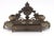 Metal Early 20th Century Victorian Bronze Double Inkwell Desktop Tray For Sale - Image 7 of 8