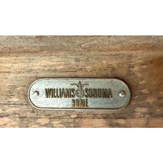 Williams-Sonoma Home Outdoor Teak Wood Arm Chairs, Pair For Sale - Image 10 of 10