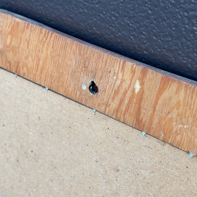 Mid-Century Rustic Sculpted Plywood Framed Wall Mirror For Sale - Image 10 of 10