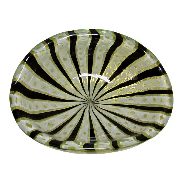 Vintage Murano Art Glass Dish For Sale