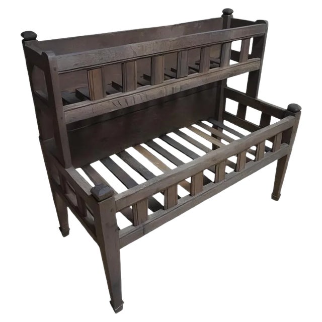 Early 19th Century Oak Garden or Porch Planter Stand For Sale