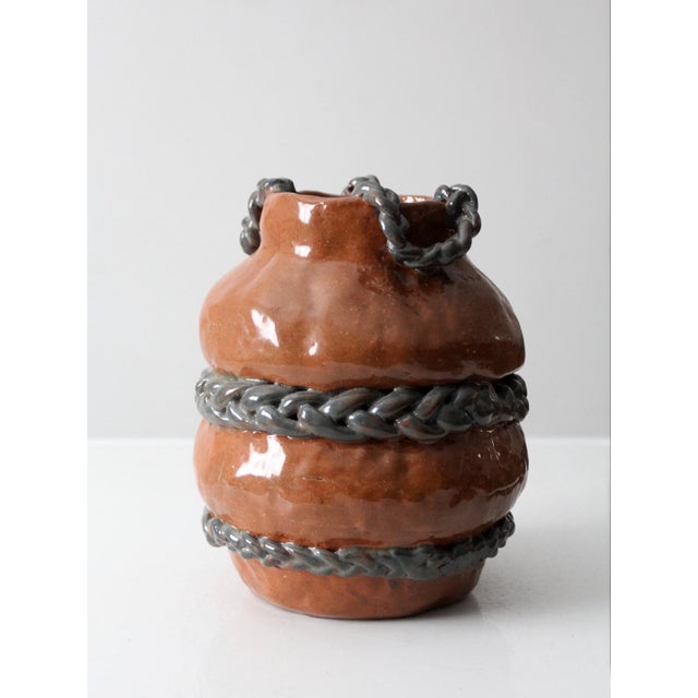 Late 20th Century Vintage Studio Pottery Vase For Sale - Image 5 of 10