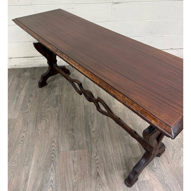 Vintage Tudor or Spanish Revival Style Sofa Table Console Table Hall Table For Sale - Image 14 of 14