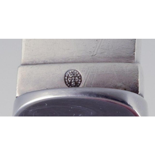 Metal Pyramid Cake Knife in Sterling Silver with Stainless Steel Blade from Georg Jensen, 1930s For Sale - Image 7 of 8