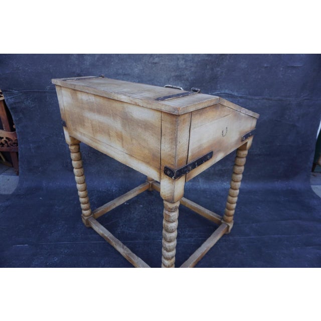 1920s Original Monterey Straw Ivory Desk For Sale - Image 9 of 12