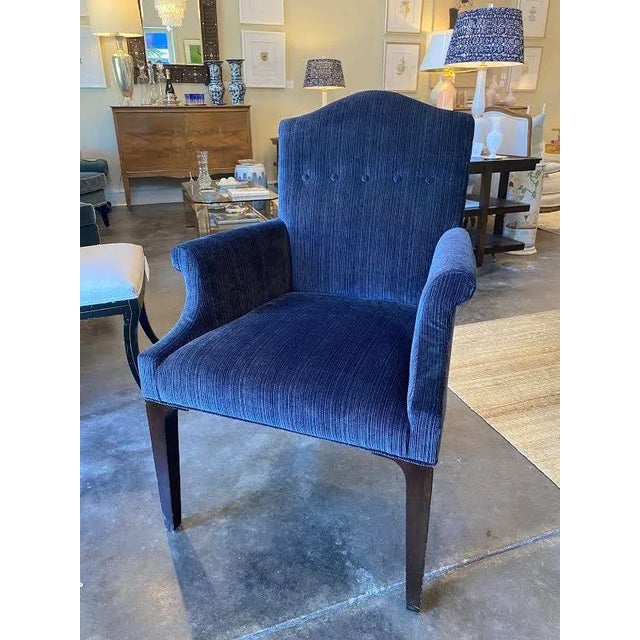 Century Furniture Trevor Armchair in Blue Velvet For Sale - Image 10 of 10