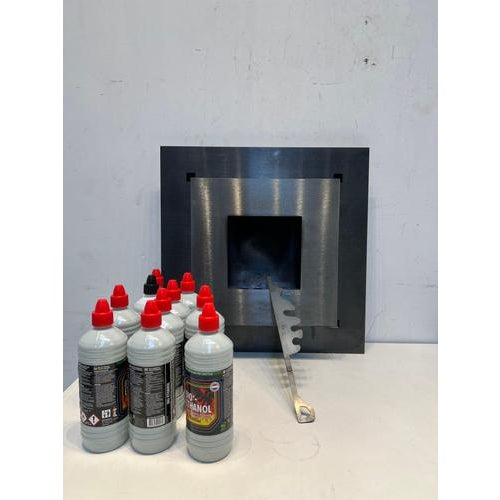 Modern Bio Ethanol Wall Fireplace in Stainless Steel For Sale - Image 6 of 8