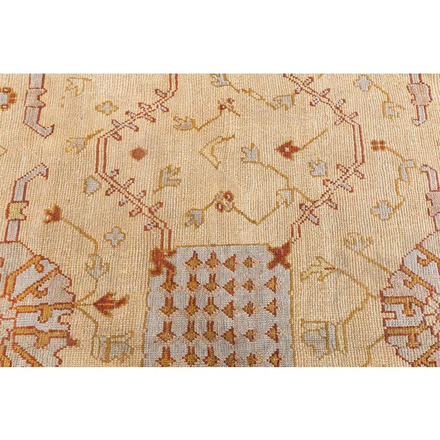 1920s Turkish Oushak Rug  Timeless Elegance and Artisan Craftsmanship For Sale - Image 9 of 10