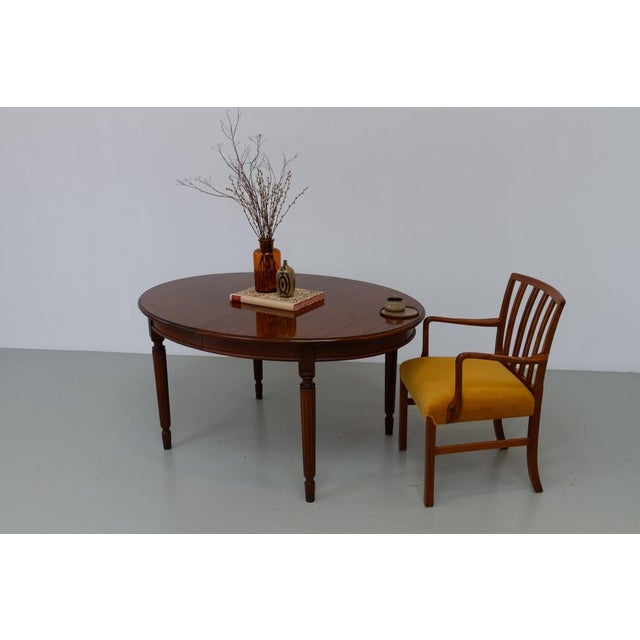Danish Hepplewhite Oval Mahogany Dining Table from Farre Møbelfabrik, 1970s For Sale - Image 10 of 18