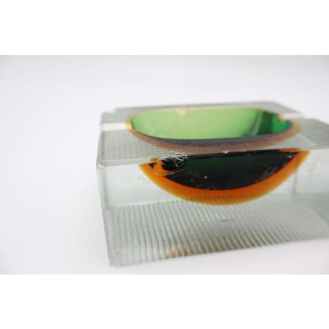Sommerso Murano Glass Ashtray by Flavio Poli for Seguso, Italy, 1960s For Sale - Image 6 of 8