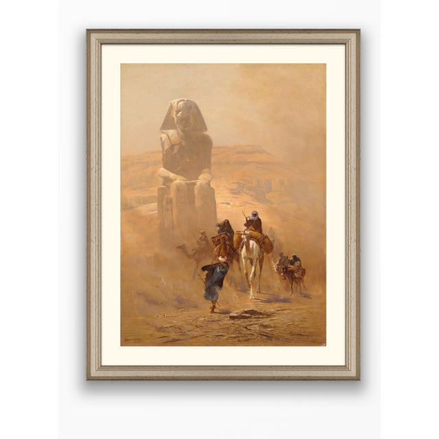 Atelier Aria Lumae Ludwig Hans Fischer the Khamsin Egypt Caravan and Colossi of Memnon Desert Landscape Fine Art Gallery Board Print 16" X 24" For Sale - Image 9 of 15