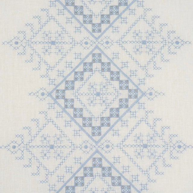 2020s SAMPLE - Schumacher Birgitta Sheer Fabric In Sky For Sale - Image 5 of 5