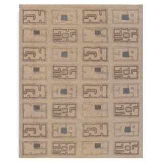 Modern Custom Art Deco High-Low Hand Knotted Rug by Doris Leslie Blau For Sale