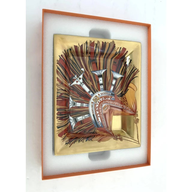 Early 21st Century Hermes Cuir du Desert Porcelain Catchall Dish For Sale - Image 9 of 11