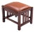 L. & J. G. Stickley Footstool Leather Oak Mission Art & Crafts For Sale