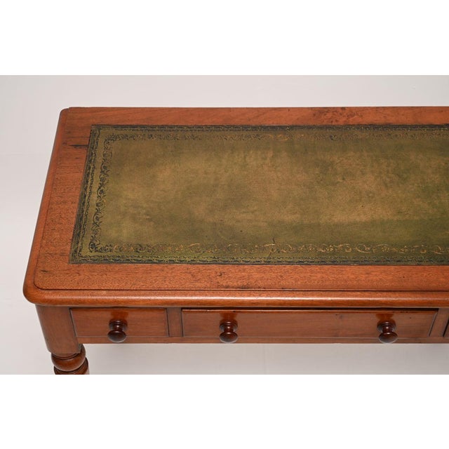 Antique Victorian Leather Top Desk, 1850 For Sale - Image 6 of 11