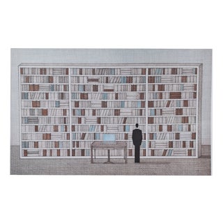 Joanna Wiszniewska Domańska, Library of Words and Dreams, 2024, Etching & Paper For Sale