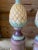 Gorgeous pair of vintage plaster pineapple table lamps in a coastal regency style. Love the colors on these lamps with a...