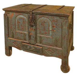 Antique Wooden Chest For Sale