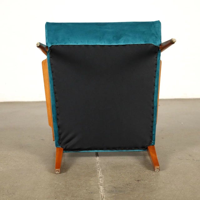 Set of Vintage Armchairs in Velvet & Brass, Italy, 1950s For Sale - Image 6 of 10