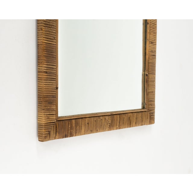 1970s Midcentury Wall Mirror in the style of Vivai Del Sud, Italy, 1970s For Sale - Image 5 of 11