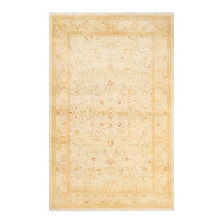 Mogul, One-of-a-Kind Hand-Knotted Area Rug - Ivory, 4' 1" x 6' 4" For Sale