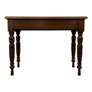Antique English Oak Side Table, 1900s For Sale