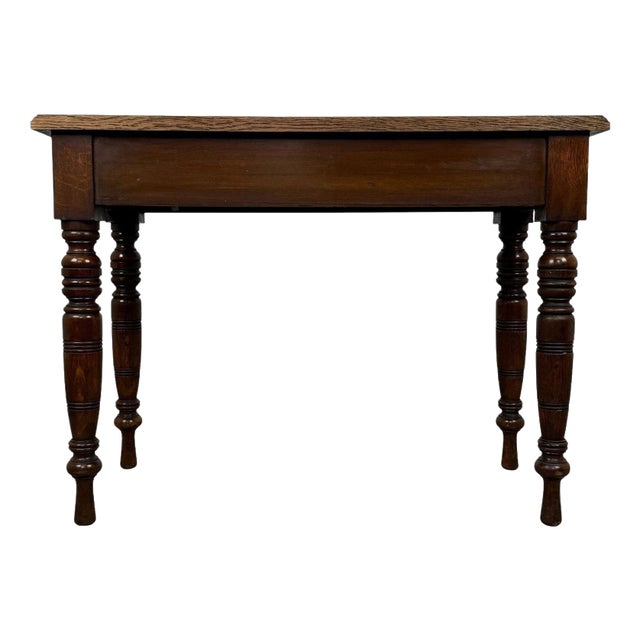Antique English Oak Side Table, 1900s For Sale