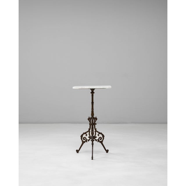 19th Century French Cast Iron Table With Marble Top For Sale - Image 16 of 18