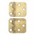 Pair of Vintage 1.75 X 1.5 In. Brass Face Mount Cabinet Hinges For Sale
