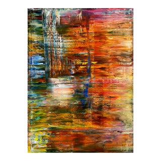 Contemporary Abstract Oil on Canvas "Abstract Informal 2023-2101-1 " by Robert Niesse For Sale