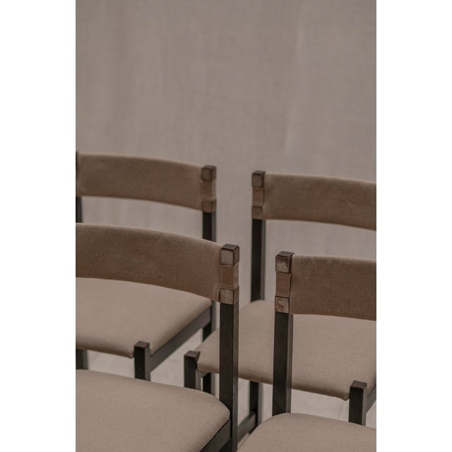 Vintage Brutalist Dining Chairs by Emiel Veranneman for De Coene, 1970s, Set of 6 For Sale - Image 12 of 16