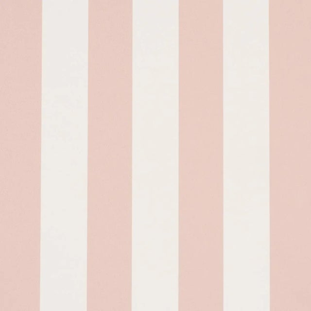 SAMPLE - Schumacher Emma Stripe Wallpaper In Blush For Sale