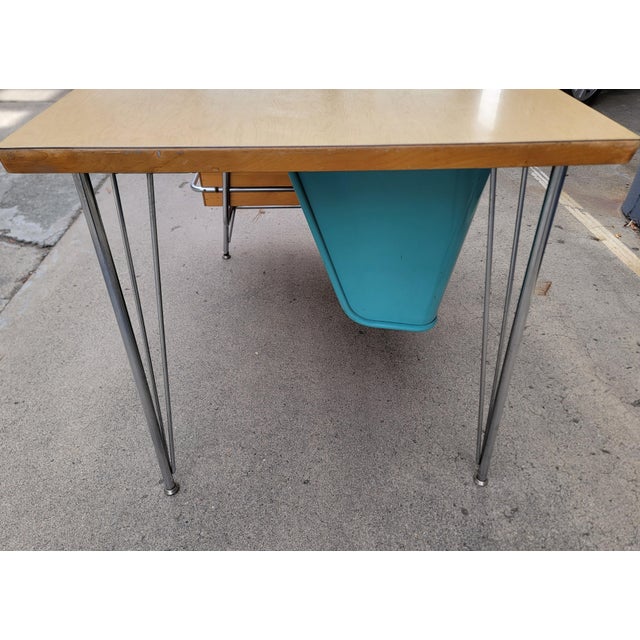 Brown Mid-Century Modern Desk by Kem Weber for Heywood Wakefield 1950's For Sale - Image 8 of 14
