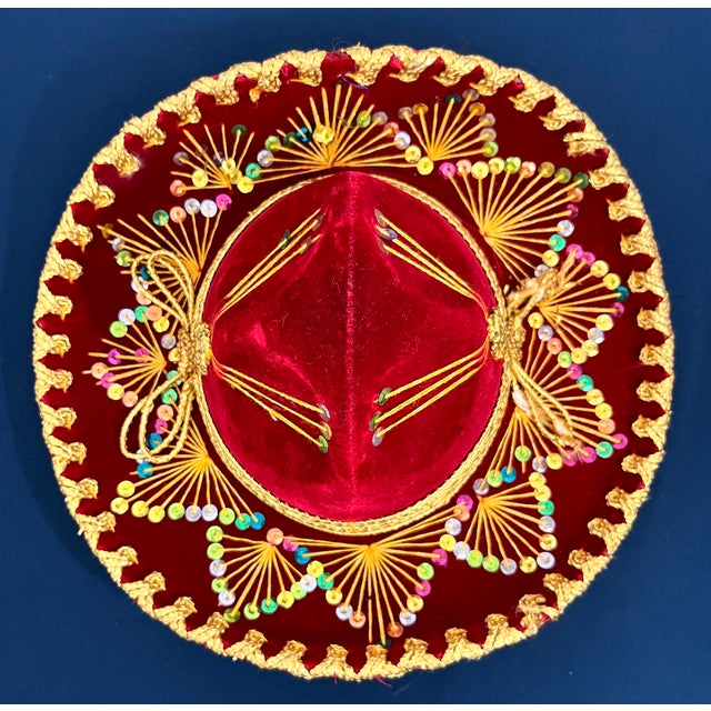 Set of 3 Vintage Mexican Charro Mariachi Sombreros, Pigalle & Salazar Yepez, Folk Art Wall Decor For Sale In Houston - Image 6 of 9