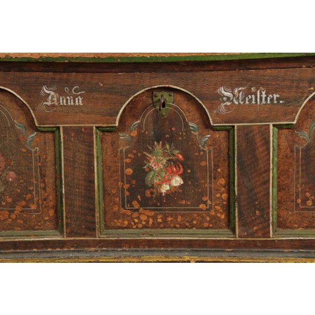 Antique Bevelled Softwood Chest, 1900 For Sale - Image 12 of 16