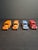 Vintage Pre-War Tootsietoy No. 4651 Fageol Safety Coach Bus Group (4) - Orange Blue Red 1927-1933 For Sale - Image 4 of 14