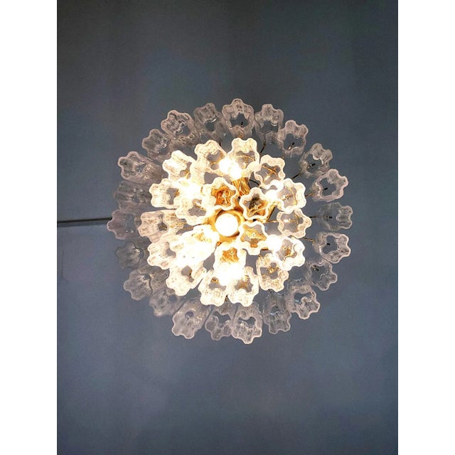 Murano Style Glass Sputnik Chandelier Italian in Gold For Sale - Image 9 of 12