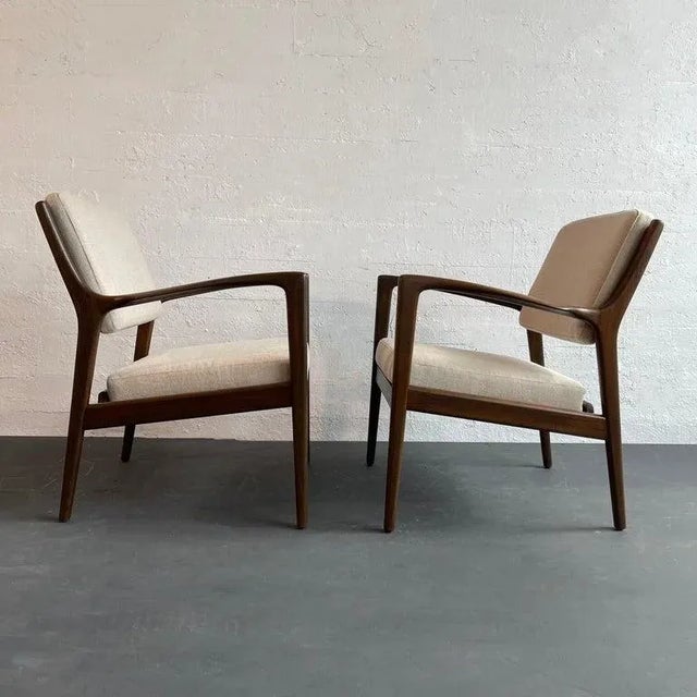 J.O. Carlsson 1960s Karl-Erik Ekselius "Easy" Chairs for J. O. Carlsson Mobler - Set of 2 For Sale - Image 4 of 9