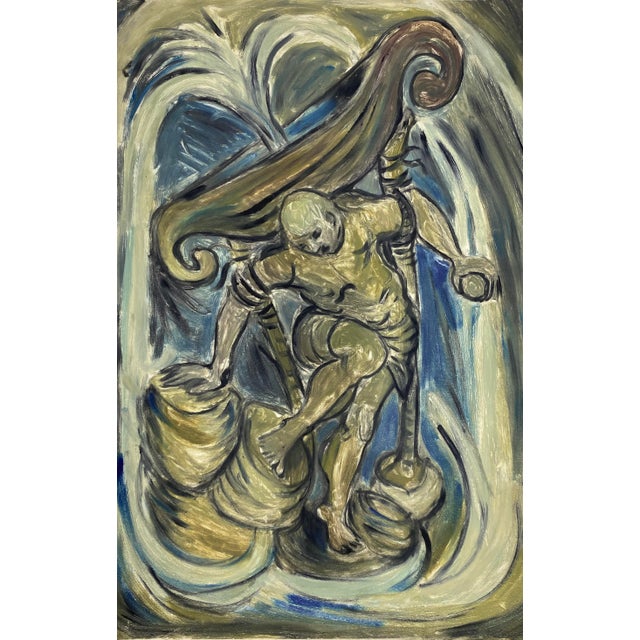 Figurative 1980s Adrienne Anderson Mythological Scene For Sale - Image 3 of 3