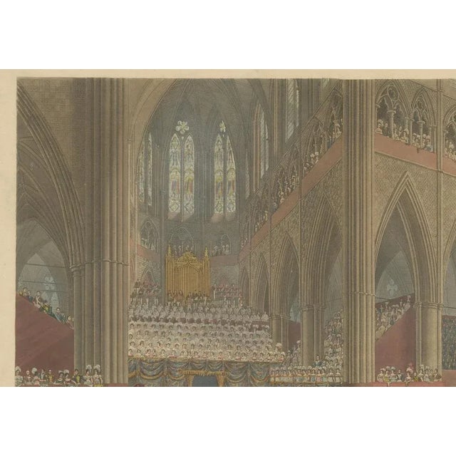 Dubourg, George IV's Coronation at Westminster Abbey, 1822, Hand-Coloured Engraving For Sale - Image 3 of 10
