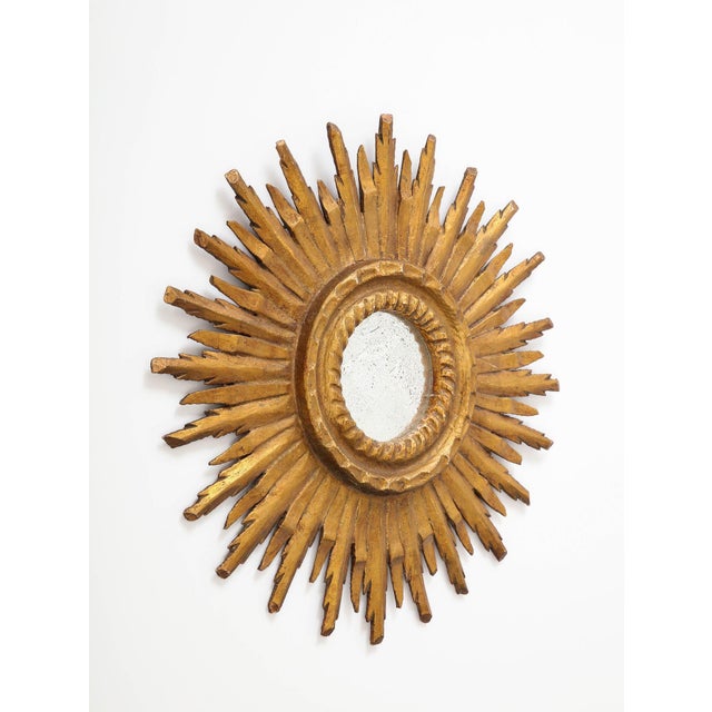 Glass Early 20th Century French Sunburst MIrror For Sale - Image 7 of 10
