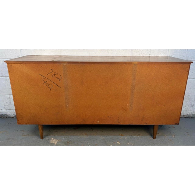 Mid 20th Century Modern Walnut Lowboy Dresser by Young Mfg., Attributed For Sale - Image 18 of 18