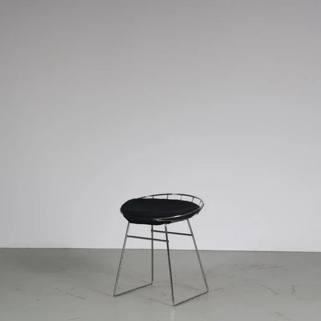 Wire Metal Stool by Tomado, the Netherlands, 1960s For Sale - Image 3 of 13