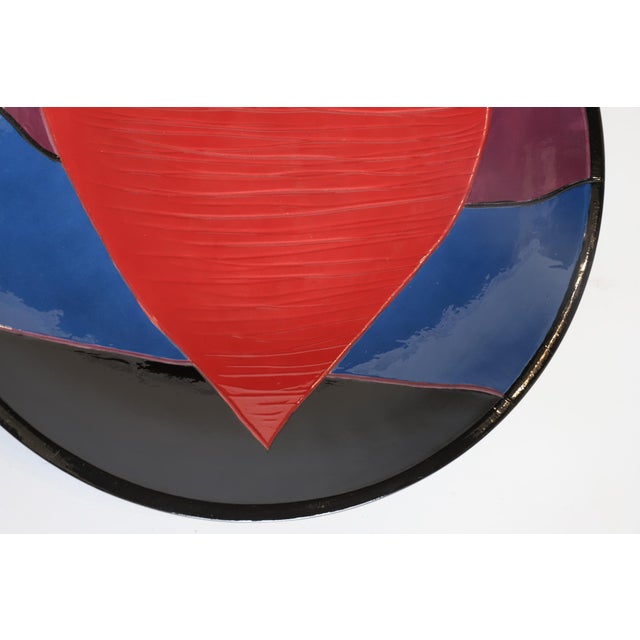 Hand Painted Heart Charger Plate Bowl For Sale - Image 4 of 9