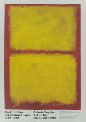 Red and Yellow Composition Poster after Mark Rothko