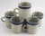Vintage Oslo Stoneware Coffee Cups Set of (6) - Japandi - Japanese Cups For Sale - Image 4 of 12