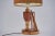 1950`s English Marquetry Wood Inlaid Table Lamp, Sport Cricket Theme, Rewired For Sale - Image 11 of 13